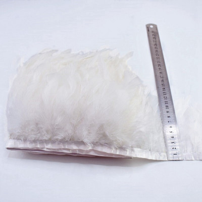 Pene de cocoș de nuntă de 10 metri tăiat cusut cu pene naturale pentru artizanat, bricolaj, panglică, decorațiuni de petrecere, 13-18 cm