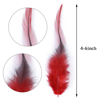 10-15cm Natural Plumes DIY Αξεσουάρ αποκριάτικου νυφικού Διακοσμητικά αφράτα βαμμένα φτερά κοτόπουλου κόκορα για χειροτεχνίες κοσμημάτων