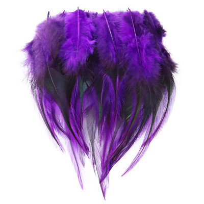 Pene naturale de 10-15 cm, bricolaj, accesorii pentru rochie de mireasă de carnaval, pene decorative de cocoș vopsite, pufoase, pentru bijuterii, artizanat