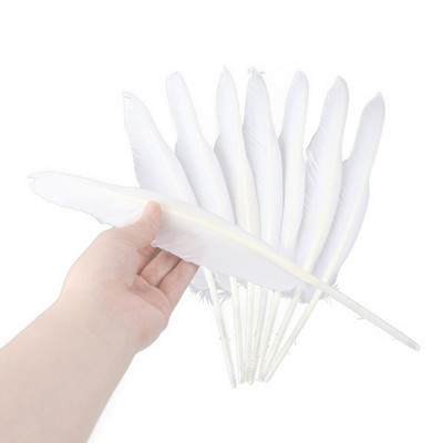 50 buc. pene de gâscă naturală, fabricarea de bijuterii, 25-30 cm/10-12 inci, pene de decorare pentru lucrare manuală de nuntă, pentru meșteșuguri, comerț cu ridicata