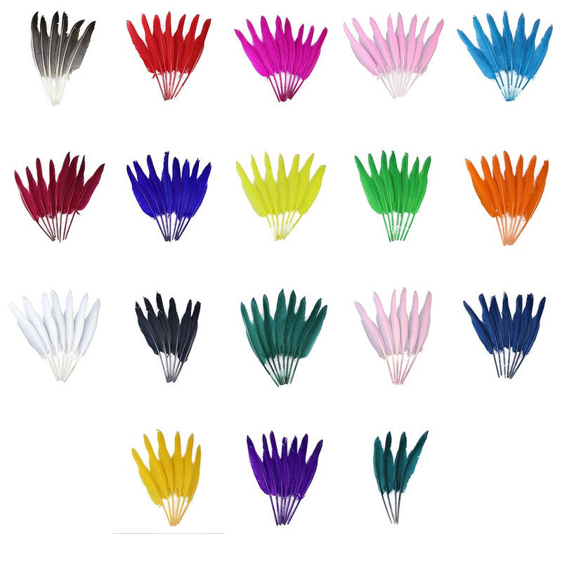 50 buc. pene de gâscă naturală, fabricarea de bijuterii, 25-30 cm/10-12 inci, pene de decorare pentru lucrare manuală de nuntă, pentru meșteșuguri, comerț cu ridicata