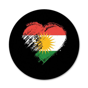 Икони с флагове на Кюрдистан, щифтове, брошки, значки, метални значки за украса на раница