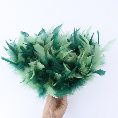 1 метър луксозна панделка с ресни от пуешки пера, 10-15 см ширина, боядисани пера за декорация на парти костюми, аксесоари, занаяти