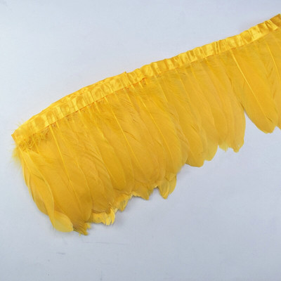 Veleprodaja 2 metra/lot Obrubi od kaki guščjeg perja Resice od pravog guščjeg perja Vrpce Pojas za haljine Ukrasna odjeća