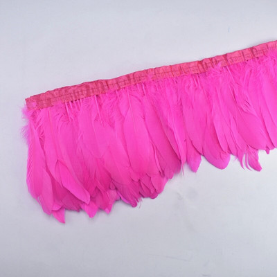 Veleprodaja 2 metra/lot Obrubi od kaki guščjeg perja Resice od pravog guščjeg perja Vrpce Pojas za haljine Ukrasna odjeća