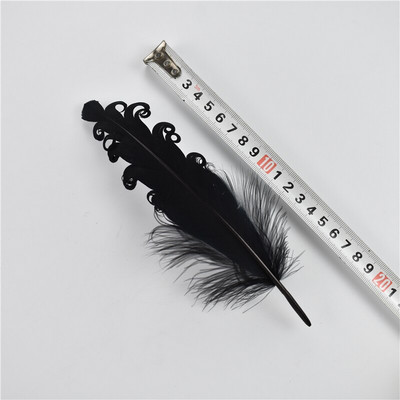 20 buc/lot pene negre pentru meșteșuguri struț cocoș pene gâscă pluma naturală pentru bricolaj accesorii artizanale creație de bijuterii