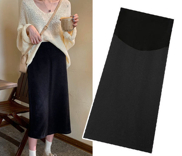 Prozirna trudnička suknja s prorezom