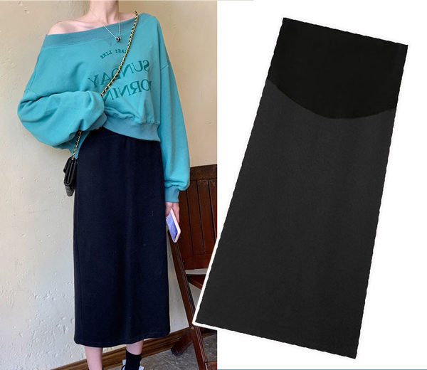 Prozirna trudnička suknja s prorezom