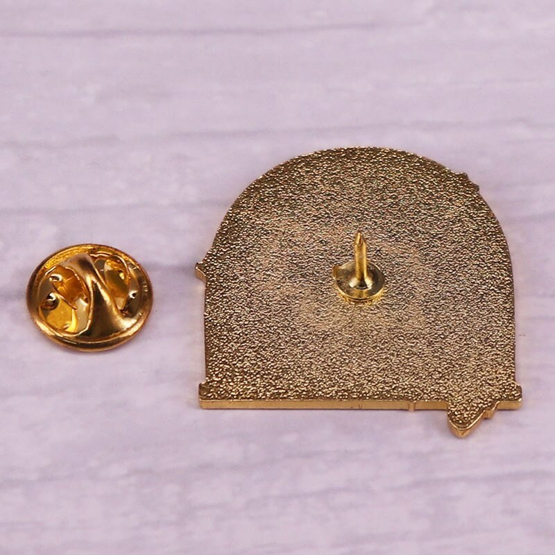 C1455 Ugodno noćno zvjezdano nebo biljka kava i prozor za knjige Emajlirana značka za ovratnik Značka za nakit Poklon