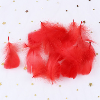 Естествени гъши пера 4-8 см малки плаващи кожени розови пера от лебедово перо за изработка на сватбени бижута Декорация на пера 100 бр.