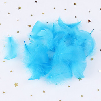 Φυσικά φτερά χήνας 4-8cm Small Floating Leather ροζ Swan Feather Plume για χειροτεχνία Κοσμήματα Γάμου Πλούσια 100τμχ