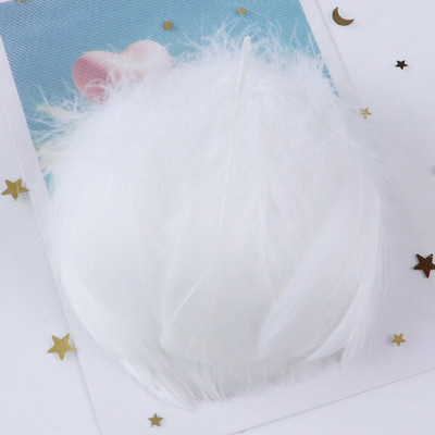 Naturaalsed hanesuled 4-8cm väikesed ujuvad nahast roosad luigesuled meisterdamiseks pulmaehteteks kaunistusploomid 100tk