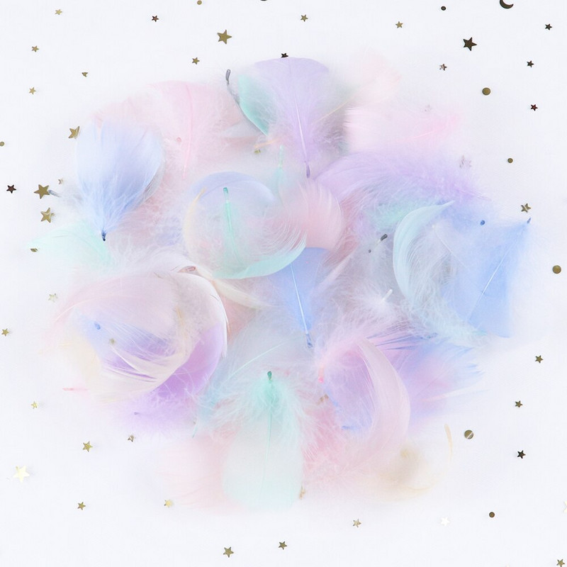 Naturaalsed hanesuled 4-8cm väikesed ujuvad nahast roosad luigesuled meisterdamiseks pulmaehteteks kaunistusploomid 100tk