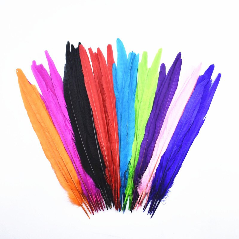 10 бр./Партида пера от опашка на женски фазан 25-30 см/10-12" естествени пера от фазан за занаяти Сватбени пера Декорация Plumas