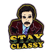 C1406 Broșă Stay Classy pentru insigne de haine cu ace anime Accesorii pentru bijuterii cadou Manga rucsac Broșe insigne Ace de rever