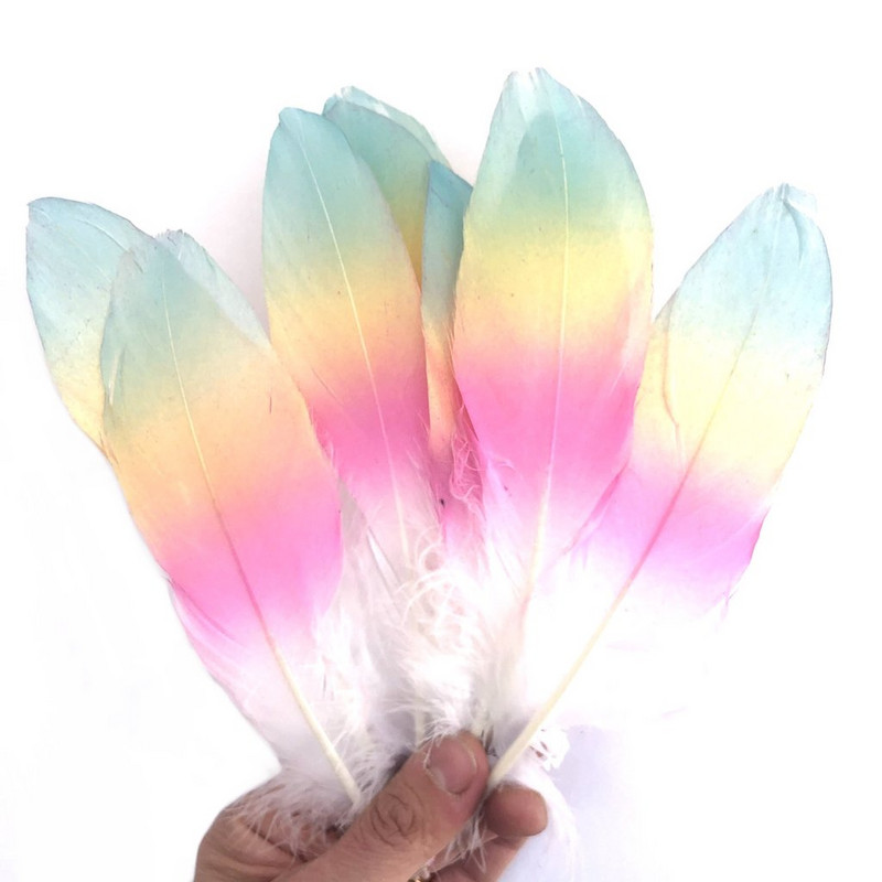 10 tk värvimine hanesulgi gradientsulg 13-18 cm, DIY Dreamcatcher Pulmakäsitöö müts Ploomid Dekoratsioon