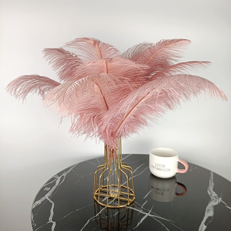 10 vnt./St. Spalvotos stručio plunksnos Baltos Juodos Stručio plunksnos Dekoras Stalo centriniai elementai Vazos Šventinis Vestuvių Vakarėlio dekoravimas