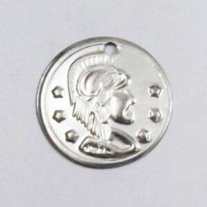 500 tk 29 mm metallist rauast märgid Ilukuninganna peaga mündid Ümmargune külgne auk Õmblustööd kõhutantsusallidele Kulla hõbedaga kaetud