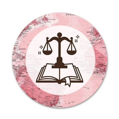 58 mm Law Justice logo Direito značka broš igla dodaci za odjeću ruksak ukras dar