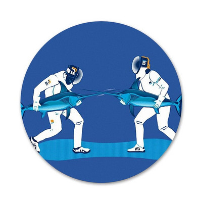 Săbii de scrimă sportivă de 58 mm Icoane șic Ace Insignă Decorare Broșe Insigne metalice pentru haine Decorare rucsac