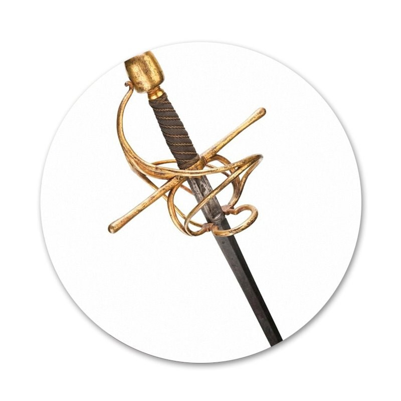 Săbii de scrimă sportivă de 58 mm Icoane șic Ace Insignă Decorare Broșe Insigne metalice pentru haine Decorare rucsac