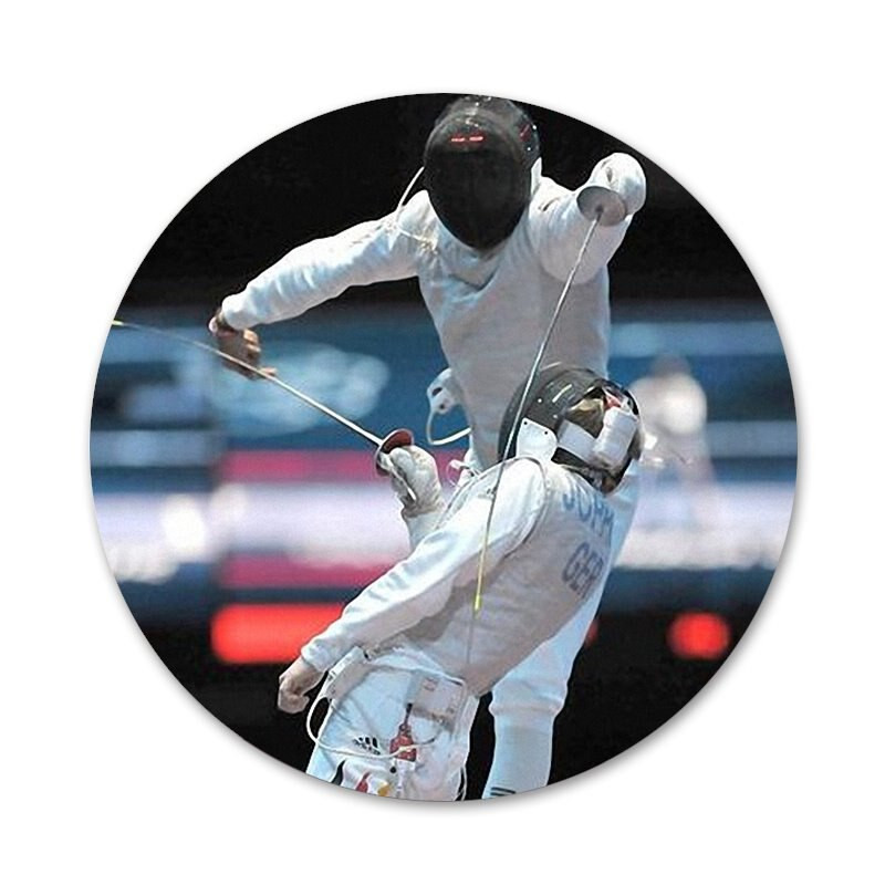 Săbii de scrimă sportivă de 58 mm Icoane șic Ace Insignă Decorare Broșe Insigne metalice pentru haine Decorare rucsac