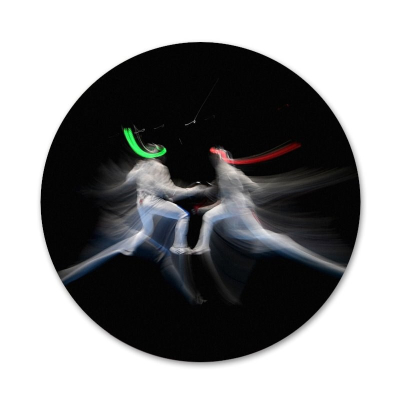 Săbii de scrimă sportivă de 58 mm Icoane șic Ace Insignă Decorare Broșe Insigne metalice pentru haine Decorare rucsac