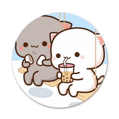 slatka mochi breskva mačka Bedž Broš Igla Dodaci za odjeću Ruksak Dekoracija dar