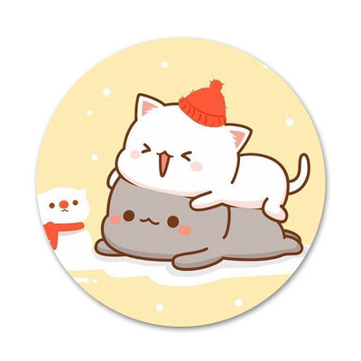 slatka mochi breskva mačka Bedž Broš Igla Dodaci za odjeću Ruksak Dekoracija dar