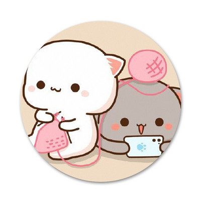 slatka mochi breskva mačka Bedž Broš Igla Dodaci za odjeću Ruksak Dekoracija dar