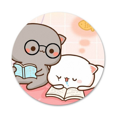 slatka mochi breskva mačka Bedž Broš Igla Dodaci za odjeću Ruksak Dekoracija dar