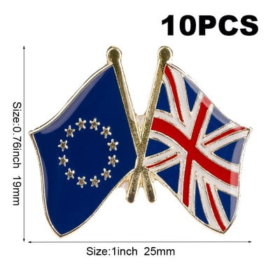 10 komada puno Zastava Laple Pin Značka Broš Europsko prijateljstvo Ujedinjeno Kraljevstvo Škotska Irska Wales Belgija Francuska Rumunjska