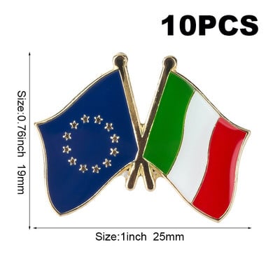 10 komada puno Zastava Laple Pin Značka Broš Europsko prijateljstvo Ujedinjeno Kraljevstvo Škotska Irska Wales Belgija Francuska Rumunjska