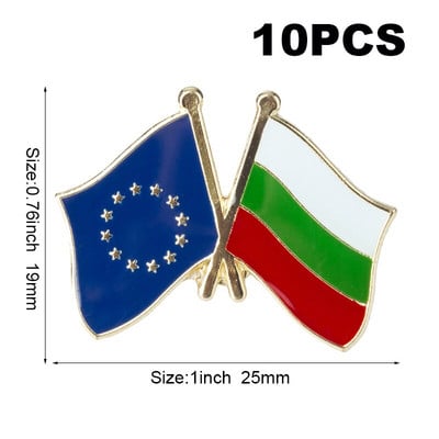 10 komada puno Zastava Laple Pin Značka Broš Europsko prijateljstvo Ujedinjeno Kraljevstvo Škotska Irska Wales Belgija Francuska Rumunjska