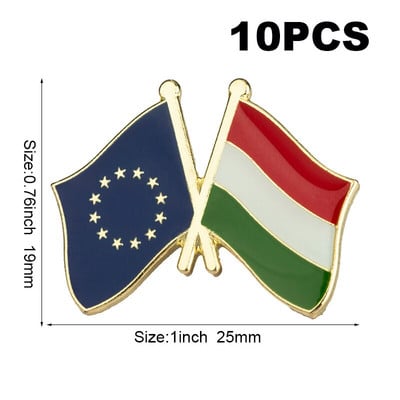 10 komada puno Zastava Laple Pin Značka Broš Europsko prijateljstvo Ujedinjeno Kraljevstvo Škotska Irska Wales Belgija Francuska Rumunjska
