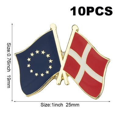 10 komada puno Zastava Laple Pin Značka Broš Europsko prijateljstvo Ujedinjeno Kraljevstvo Škotska Irska Wales Belgija Francuska Rumunjska
