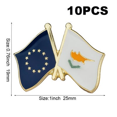 10 komada puno Zastava Laple Pin Značka Broš Europsko prijateljstvo Ujedinjeno Kraljevstvo Škotska Irska Wales Belgija Francuska Rumunjska