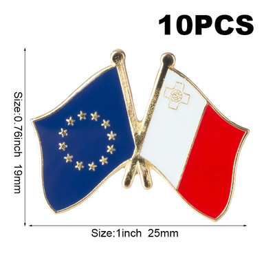 10 komada puno Zastava Laple Pin Značka Broš Europsko prijateljstvo Ujedinjeno Kraljevstvo Škotska Irska Wales Belgija Francuska Rumunjska