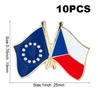 10 komada puno Zastava Laple Pin Značka Broš Europsko prijateljstvo Ujedinjeno Kraljevstvo Škotska Irska Wales Belgija Francuska Rumunjska