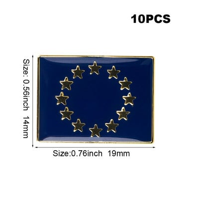 10 komada puno Zastava Laple Pin Značka Broš Europsko prijateljstvo Ujedinjeno Kraljevstvo Škotska Irska Wales Belgija Francuska Rumunjska