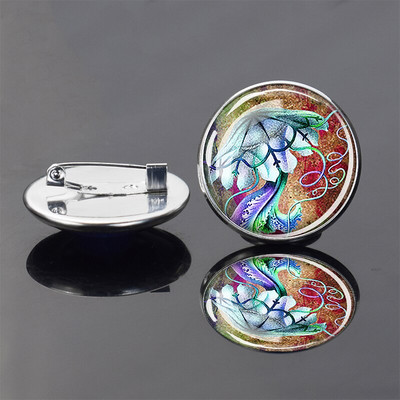 Insignă broască țestoasă Retro Animal de mare Delfin Broșă rotundă din cristal de sticlă Personalizat DIY Haine Genți Accesorii de decorare pălărie