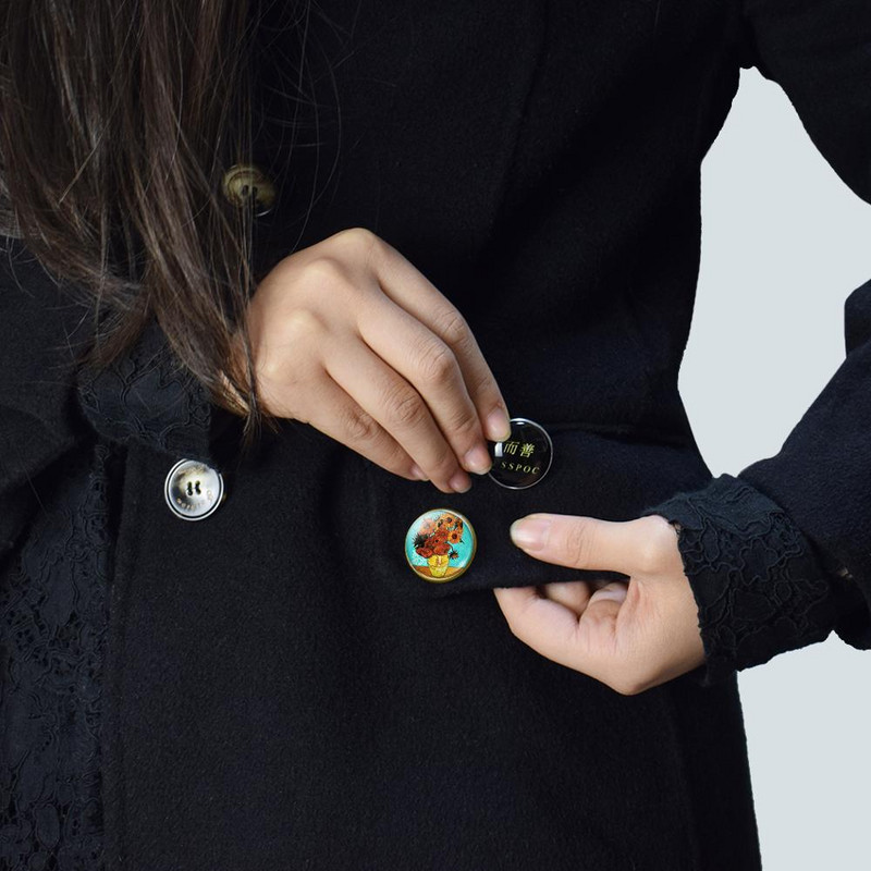 Insignă broască țestoasă Retro Animal de mare Delfin Broșă rotundă din cristal de sticlă Personalizat DIY Haine Genți Accesorii de decorare pălărie