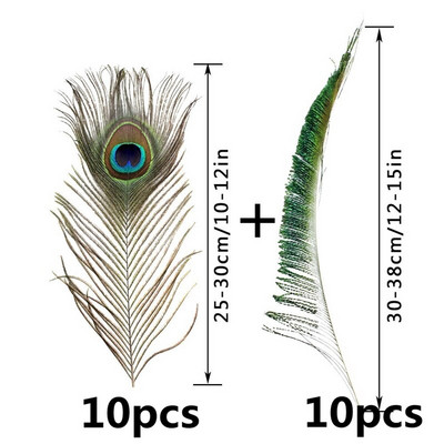 10 vnt./stal. Natūralios povo plunksnos rankdarbiams Stalo centriniai elementai povai kardas dekoratyvinės plunksnos „pasidaryk pats“ rankdarbių priedai