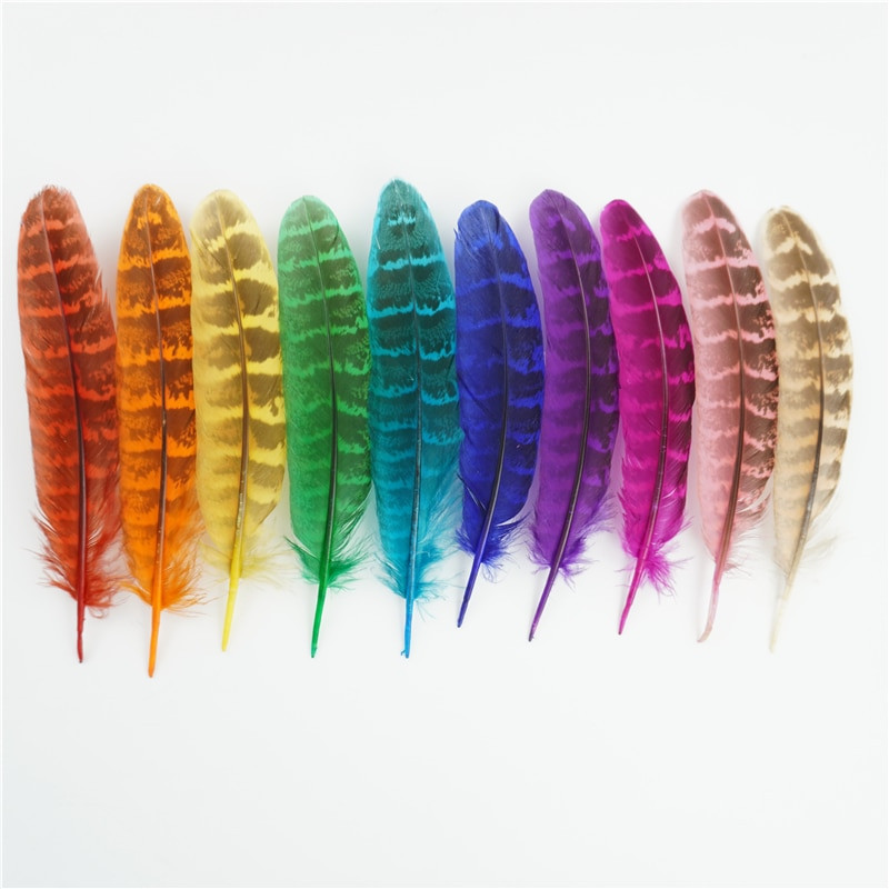 Χονδρική 10-15cm Θηλυκά φτερά φασιανού Δημιουργία κοσμημάτων χρωματιστά αξεσουάρ χειροτεχνίας Φυσικά πλακάδια DIY Διακοσμήσεις διακοπών