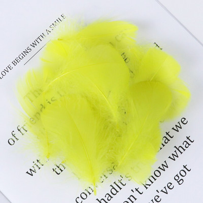 100 vnt./pak. Natūralios gulbės plunksnos plūduriuojančios žąsies plunksnos Dažytos odos rožinės spalvos plunksnos, skirtos pasidaryk pats, vakarėlio dovanos, dekoravimo aksesuaras