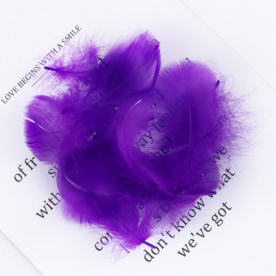 100 vnt./pak. Natūralios gulbės plunksnos plūduriuojančios žąsies plunksnos Dažytos odos rožinės spalvos plunksnos, skirtos pasidaryk pats, vakarėlio dovanos, dekoravimo aksesuaras