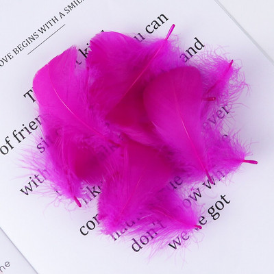 100 vnt./pak. Natūralios gulbės plunksnos plūduriuojančios žąsies plunksnos Dažytos odos rožinės spalvos plunksnos, skirtos pasidaryk pats, vakarėlio dovanos, dekoravimo aksesuaras