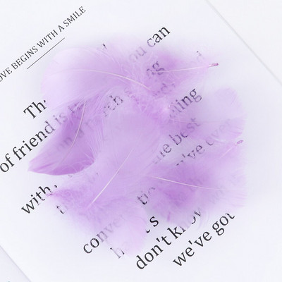 100 vnt./pak. Natūralios gulbės plunksnos plūduriuojančios žąsies plunksnos Dažytos odos rožinės spalvos plunksnos, skirtos pasidaryk pats, vakarėlio dovanos, dekoravimo aksesuaras