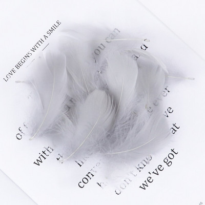 100 vnt./pak. Natūralios gulbės plunksnos plūduriuojančios žąsies plunksnos Dažytos odos rožinės spalvos plunksnos, skirtos pasidaryk pats, vakarėlio dovanos, dekoravimo aksesuaras