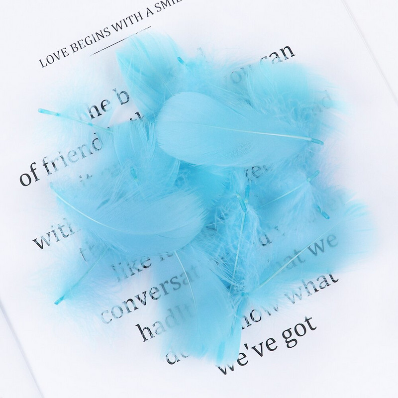 100 vnt./pak. Natūralios gulbės plunksnos plūduriuojančios žąsies plunksnos Dažytos odos rožinės spalvos plunksnos, skirtos pasidaryk pats, vakarėlio dovanos, dekoravimo aksesuaras